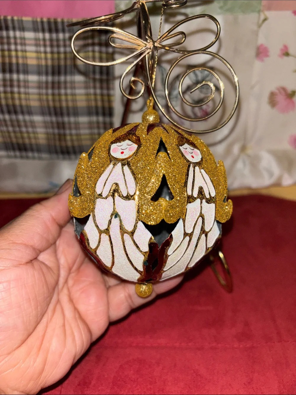 Pier 1 Angel Glitter Ball Ornament!